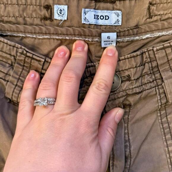 90s/2000s grunge indie brown cargo capri pants womens size 6/ 30" waist - Picture 3 of 6